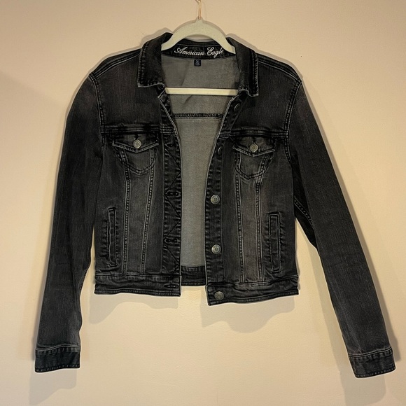 American Eagle Outfitters Jackets & Blazers - American Eagle Outfitters Black Jean Jacket Size L